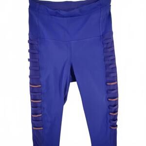 Lululemon Purple Leggings with Orange Accents